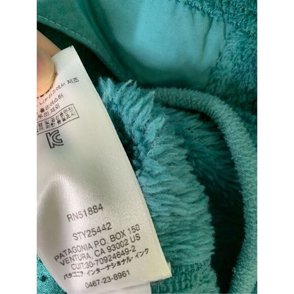 Patagonia Retool Snap T Fleece sweatshirt pullover teal women's size large 25442 - Picture 6 of 6